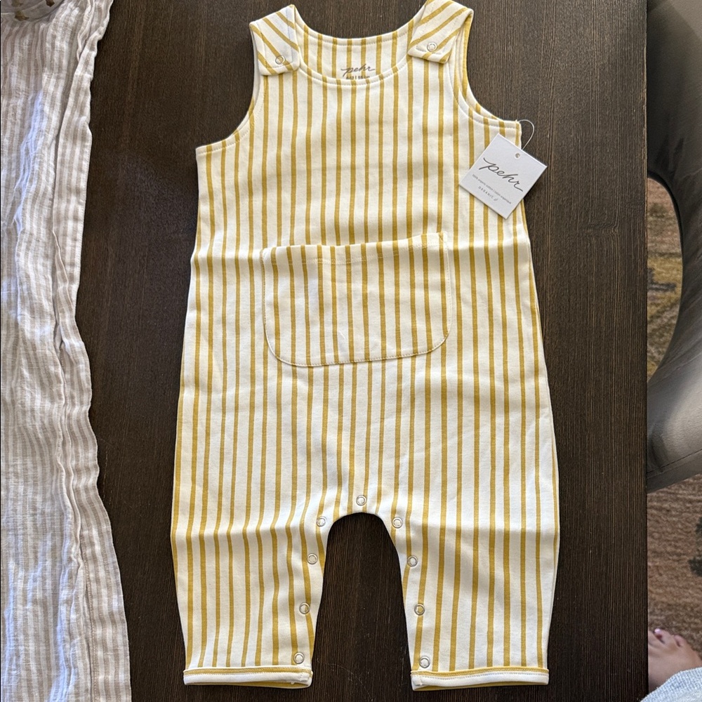 NWT Pehr striped overalls